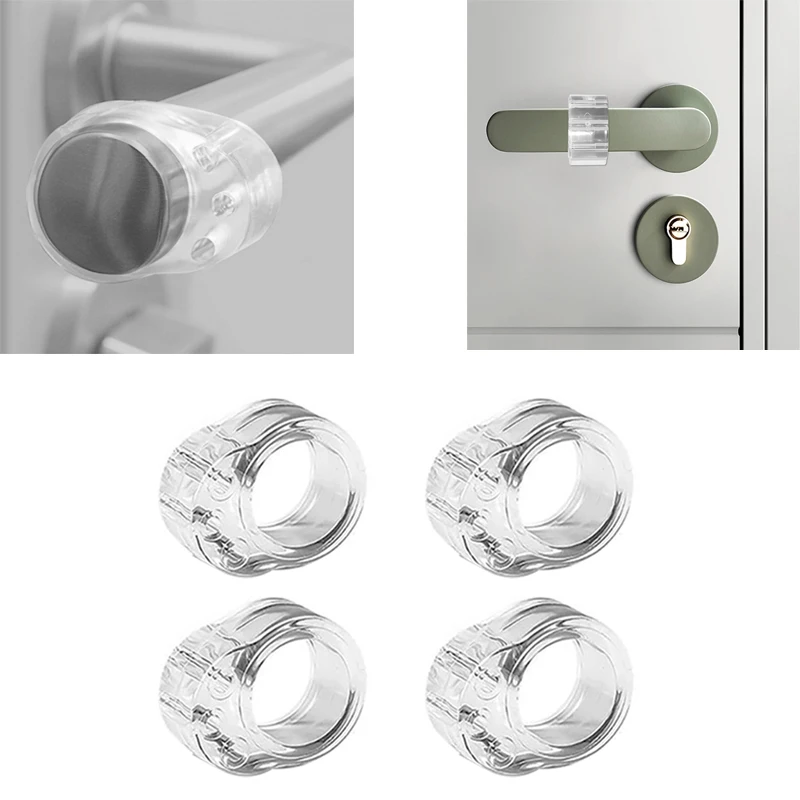 

8/1Pcs Door Stopper Punch-free Door Handle Buffer Wall Protection Transparent Doorknob Bumper For Walls Furniture Protective Pad