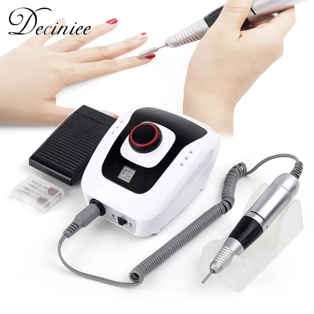 

Milling Machine Electric Nail Drill 35000 RPM Apparatus for Manicure Nail Polisher File Manicure Pedicure Tools with Cutter Kit