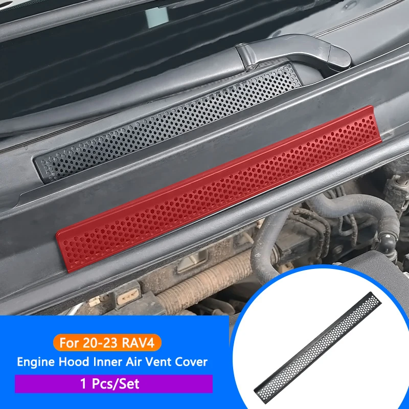 

Защитная крышка воздухозаборника двигателя автомобиля, внутренняя крышка воздуховыпускного отверстия, внешняя накладка вентиляционного отверстия двигателя, подходит для Toyota RAV4 2020-2024, аксессуар