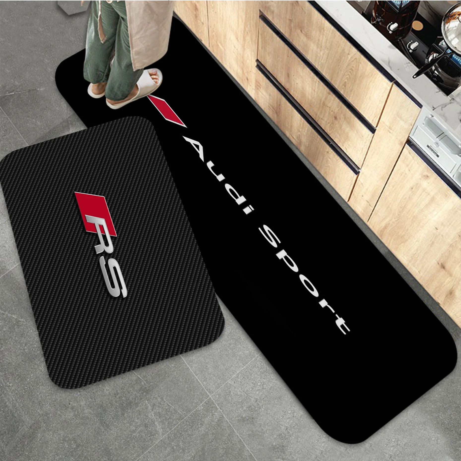 

Sports Car A-Audi Floor Mat Entrance Door Mat Anti-slip Absorb Water Long Strip Cushion Bedroon Mat Toilet Rug