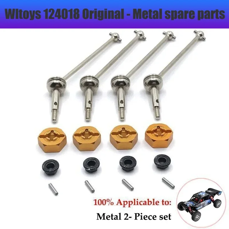 WLtoys 124016 124018 1/12 RC Car Original Spare Parts Central Drive Shaft Assembly Screw Set Bearing Motor Gear Differential