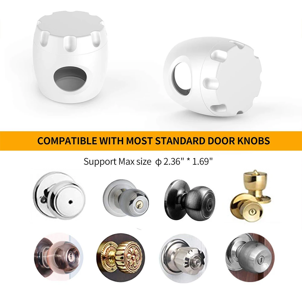

4pcs/set Bedroom For Kids Child Proof Protective Baby Safety Sleeve Door Knob Cover Handle Living Room Accessory Detachable