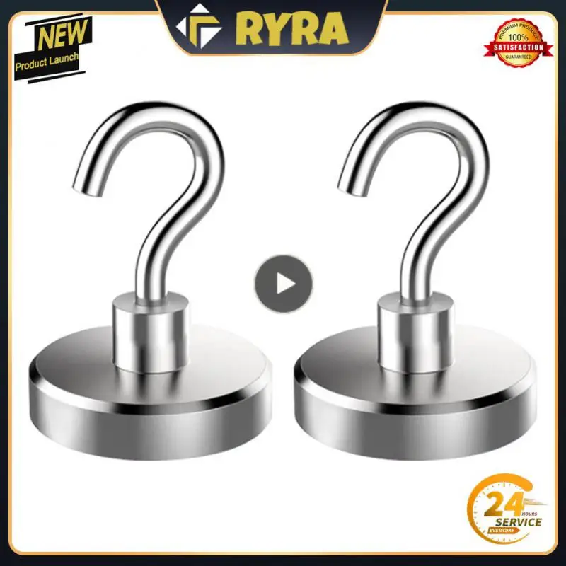 

Heavy Duty Hooks Round Kitchen Accessories Magnetic Hooks Magnet Hook Storage Box Holder Firm Wall Hanger No Punching Durable