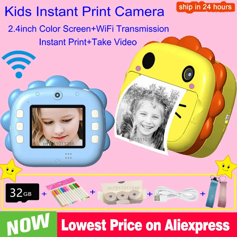 

Thermal Instant Print Camera for Kids Digital Printing Camera Children Toy Camera Video Recorder Kid Gifts
