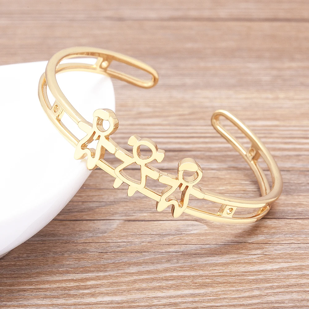 

AIBEF Romantic Fashion Boys And Girls Zircon Opening Gold-Plated Bracelet Feminine Elegance Jewelry Party Anniversary Charm Gift