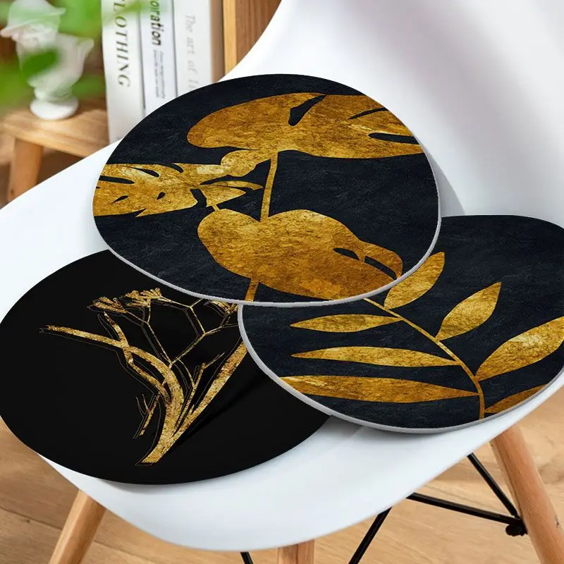 

Gold Leaf Canvas Abstract Paintings Decorative Plush Cushion Home Back Cushion Soft Comfortable 50x50cm Cushion Pads