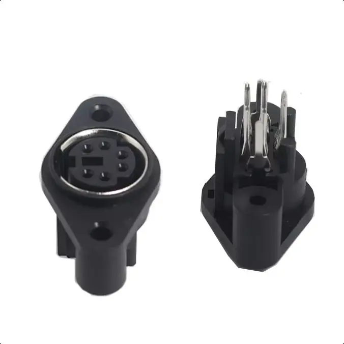 

【10-2 шт.】MDC/S клеммная розетка DIN разъем Mini PS2 6Pin 6P с фиксированным отверстием мышь клавиатура