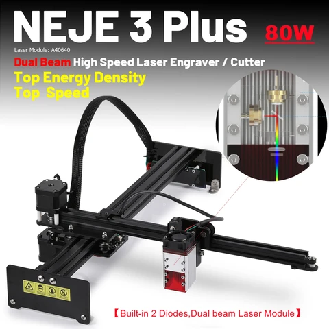 Профессиональный лазерный гравер NEJE 3 Plus A40640/A40630/N40630 с ЧПУ