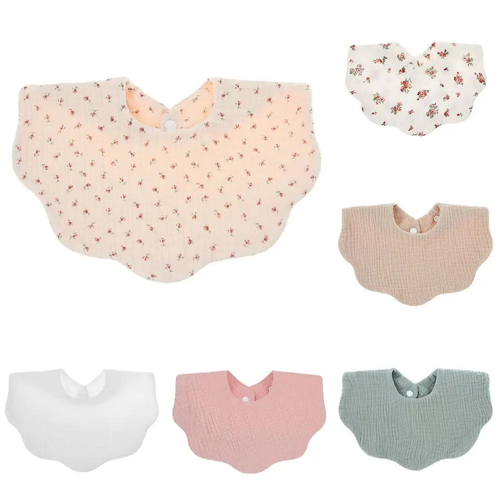 

Хлопковые детские нагрудники, однотонный Цветочный нагрудник для новорожденных, Одежда для младенцев, слюнявчик, бандана, шарф для маленьк...