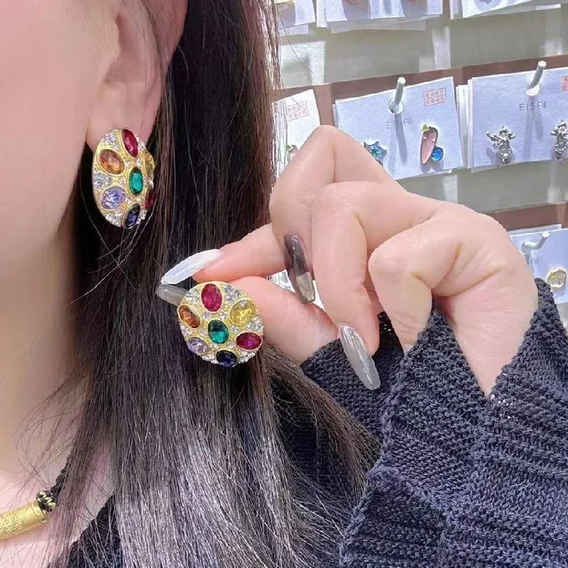 Огромные серьги-гвоздики Draweye для женщин разные цвета искусственная кожа