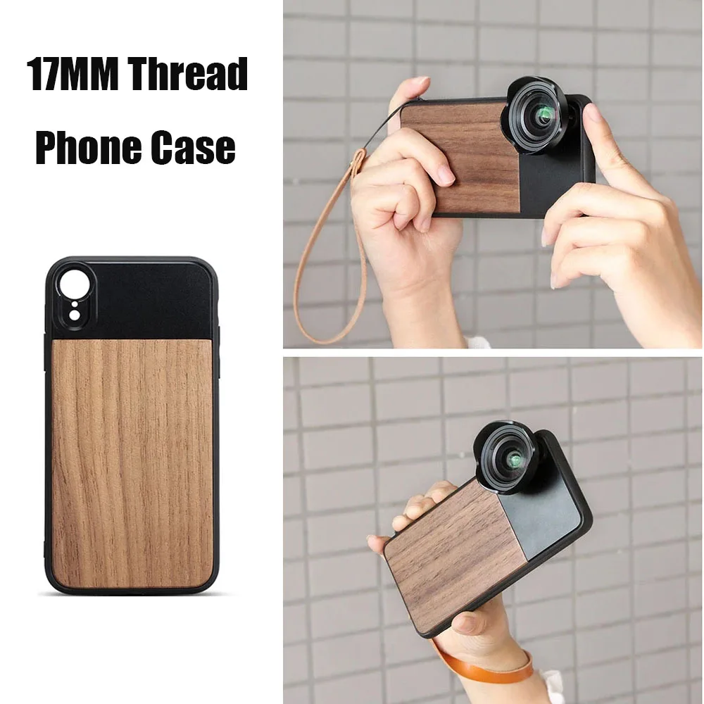 

Universal 17MM Thread Phone Case for iPhone 14 13 12 11 Mini Pro Max XS XR Huawei P30 Pro Samsung S20 for Anamorphic Macro lens