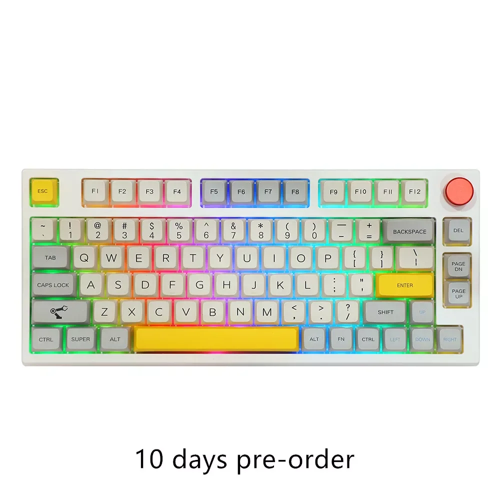 

Проводная Механическая игровая клавиатура TH80 75%, RGB 2,4 ГГц/Bluetooth 5,0