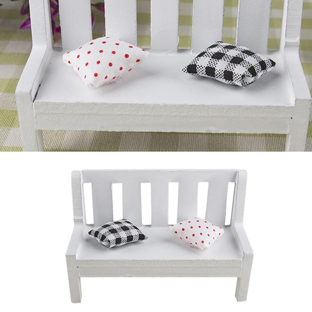 

Bench Miniature Furniture Chair Mini Garden House Wooden Porch Decoration Fairy Maniature Couch Recliner Toy Landscape Park