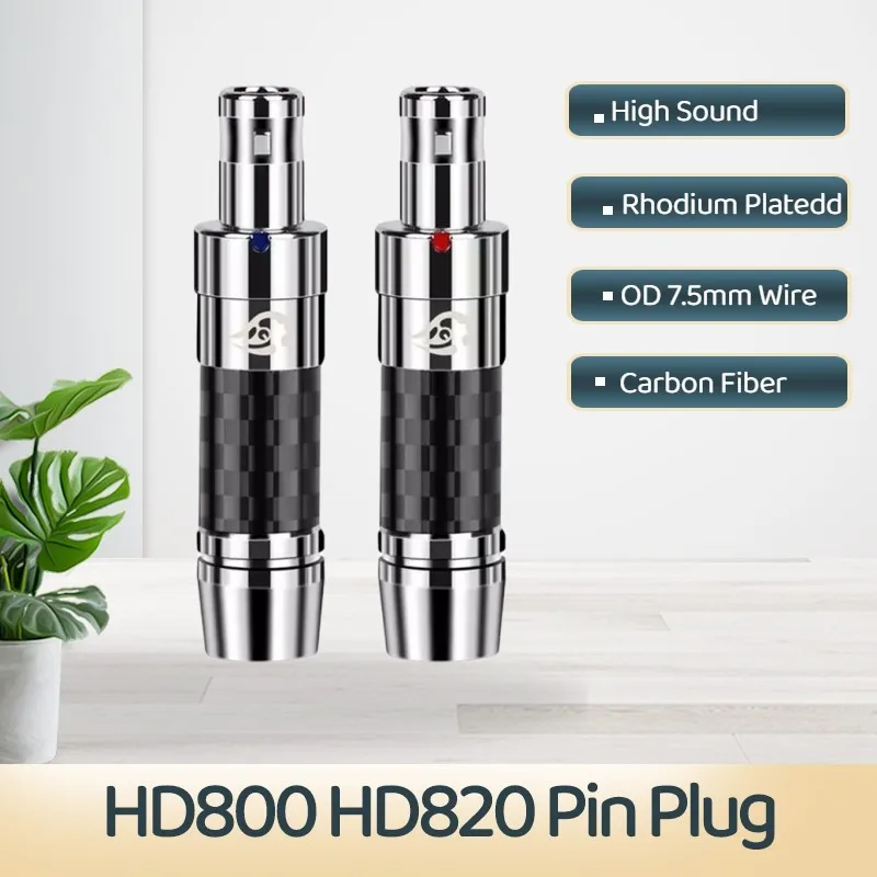

1 Pair Aurora HD800 HD820 D1000 Earphone Plug Connector Headphone Pin Headset Rhodium Plated Beryllium Copper Carbon Fiber Shell