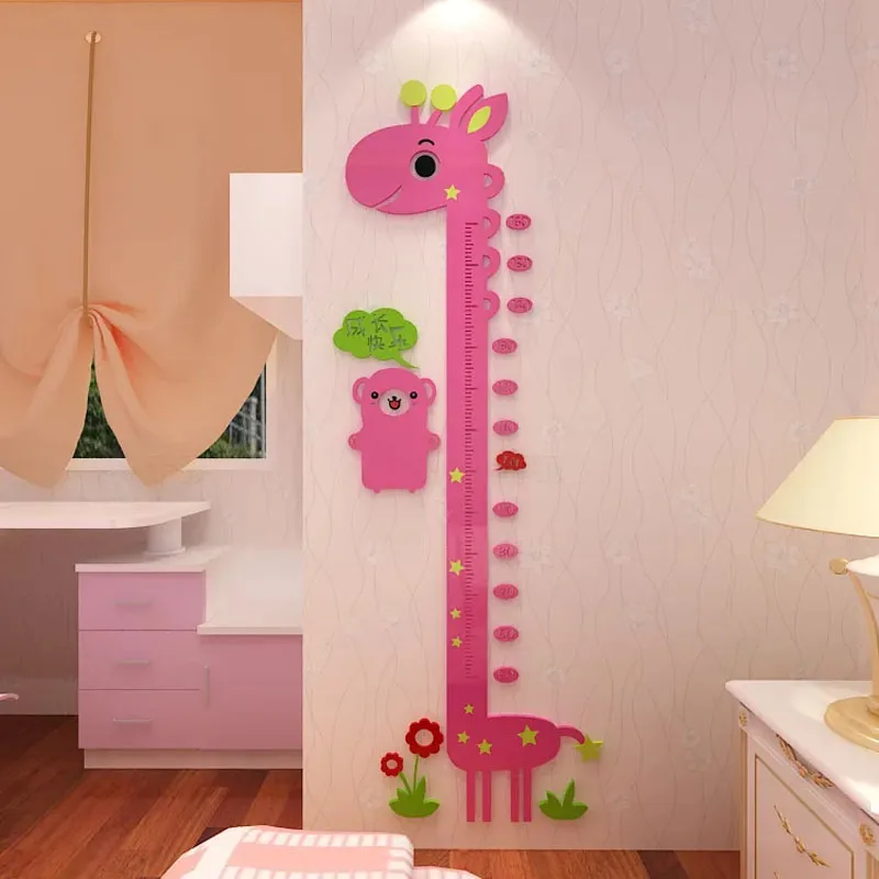 

1.6x0.67m Children's Room Cartoon Wall Sticker Baby Measure Height 3D Stereo Wall Sticker Acrylic Waterproof Wall Sticker