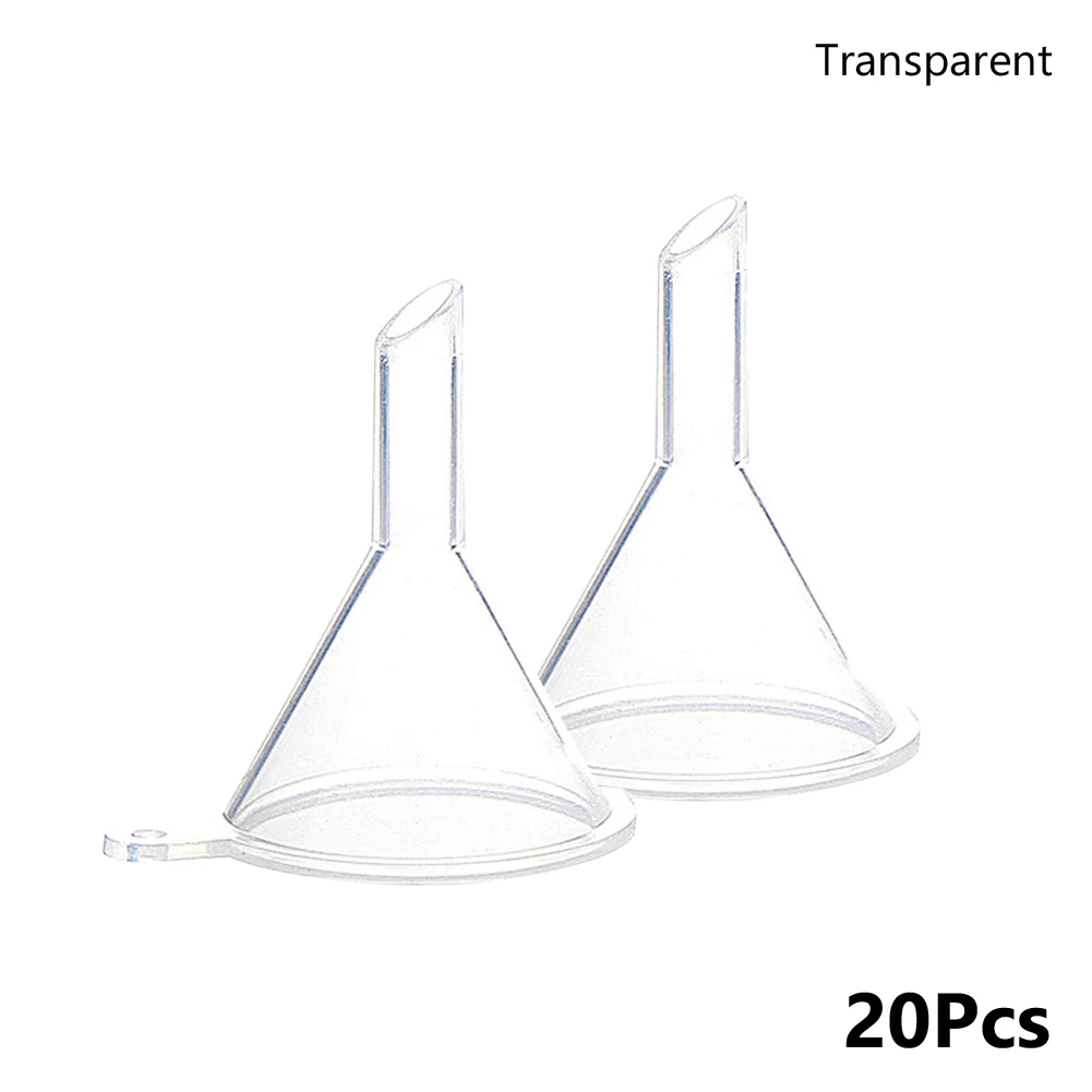 

20 шт. прозрачная мини-пластиковая воронка песочный художественный порошок эфирное масло лабораторные инструменты для розлива косметики ди...