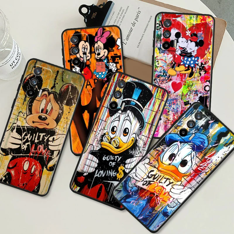 

Disney Mouse Donald Duck For OPPO Realme X50 X3 X2 GT2 Neo 3T Pro C35 C31 C30S C25S C21Y C15 C11 C3 C2 Black Phone Case