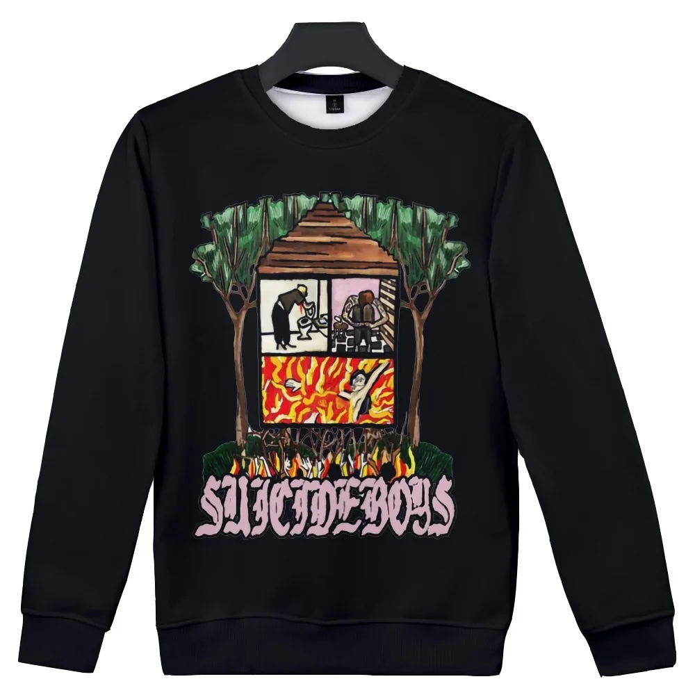 

$uicideboy$ Long Term Effects of SUFFERING Merch Sweatshirt Unisex Black Tracksuit Women Men's Outwear Hip Hop Fashion Clothes