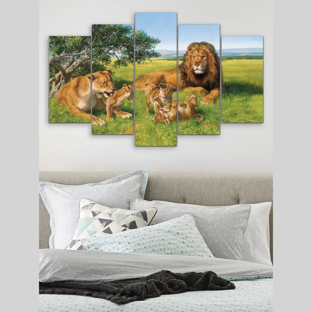 Модуль дом Модульная картина для интерьера / Картина на стену Тигры/ Животные |