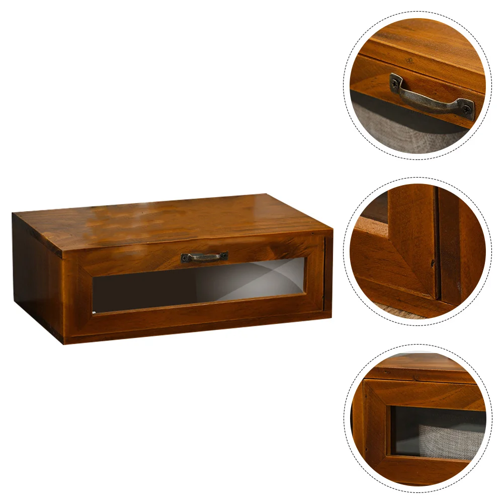 

Storage Box Computer Stand Desktop Case Office Accessory Laptop Elevating Rack Small Wood