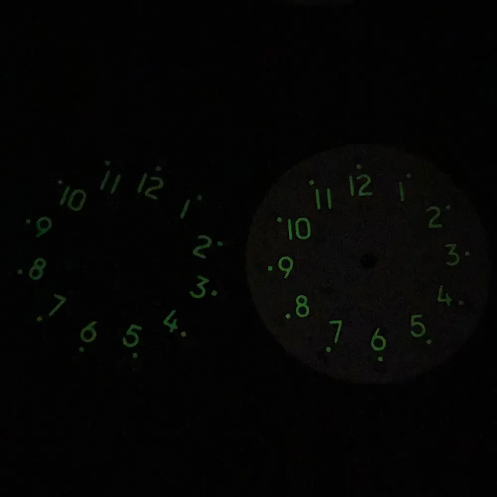 Стерильные 29 мм бежевые кремовые/черные циферблаты зеленый люм желтые маркеры