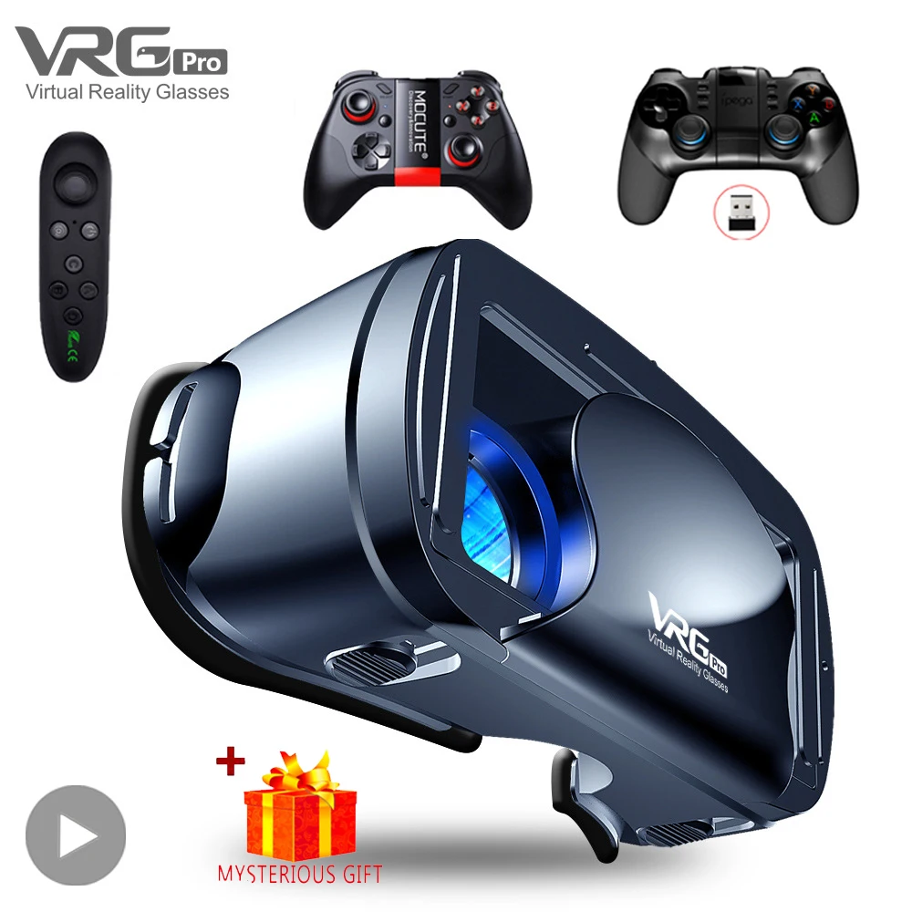 VRG Pro VR очки Виртуальная реальность гарнитура устройства Viar 3D шлем очки линзы Смарт для смартфона сотовый телефон с контроллером