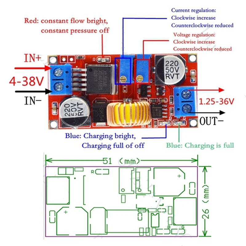 Xl4015 схема преобразователя
