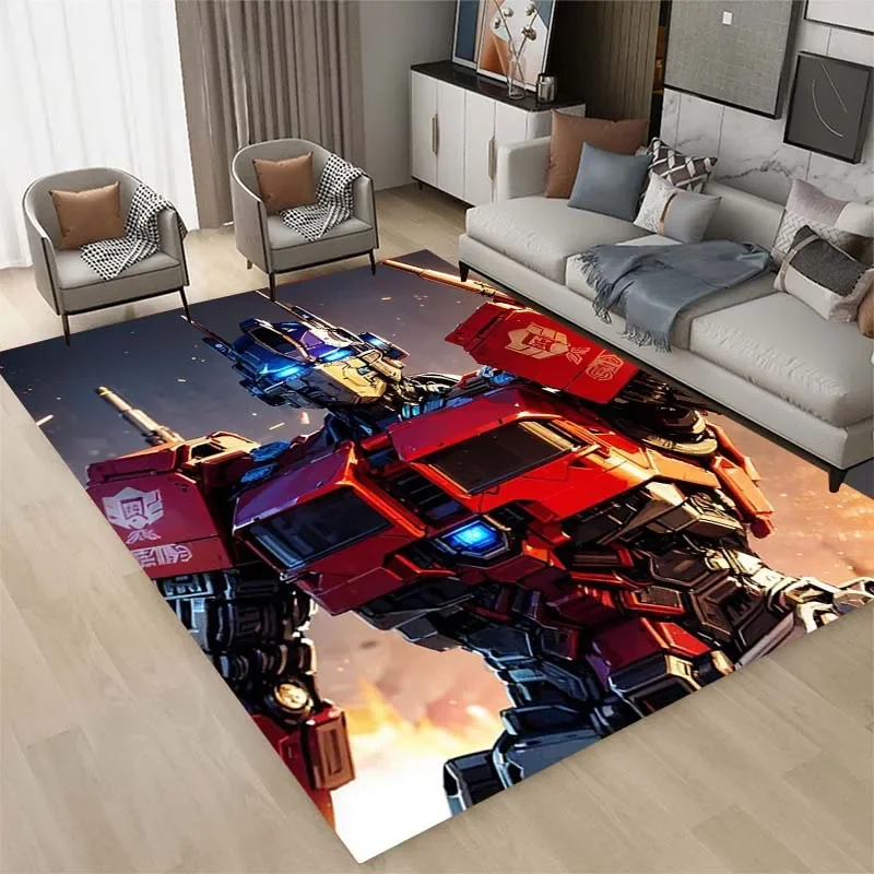 

Transformers mechanical soldier printed carpet, living room, bedroom, bedside bathroom, kitchen decoration, anti-skid carpet-Rug