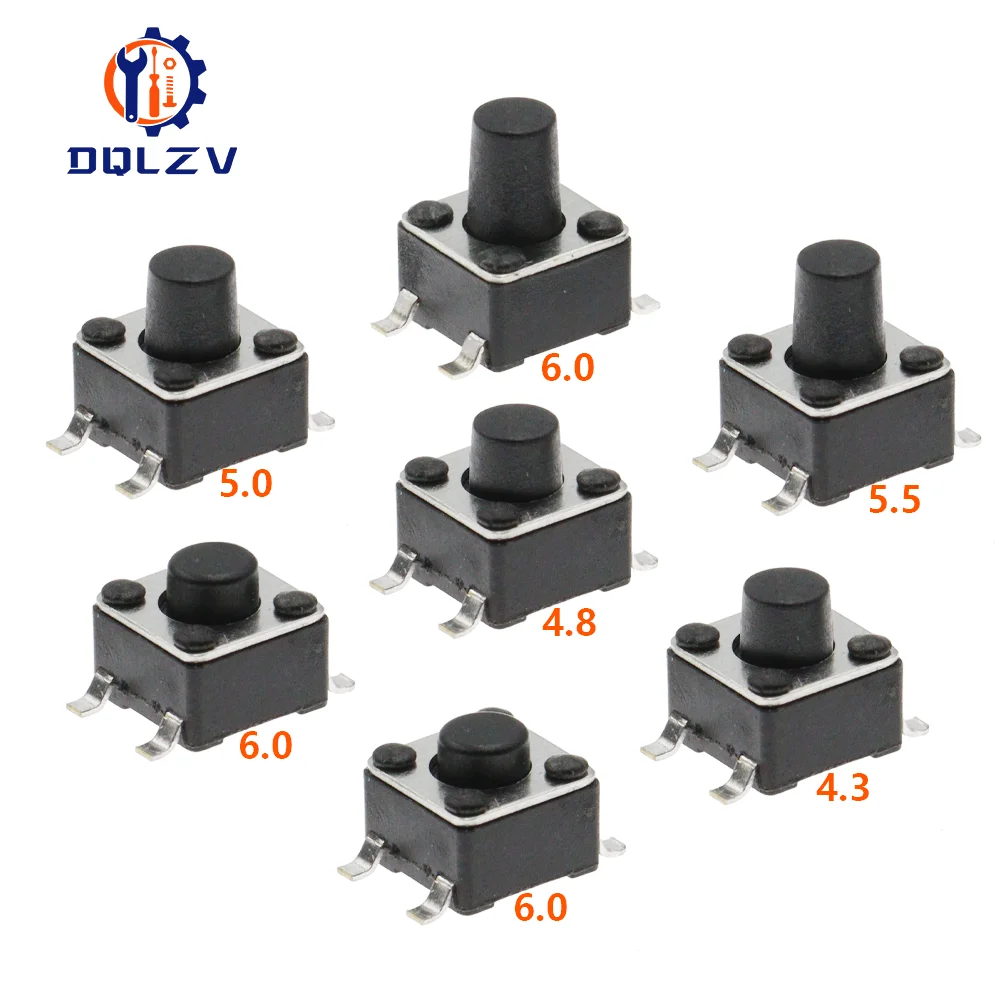 

Мини-переключатели DQLZV 4.5x4.5*3.8-9 мм 50/100 шт