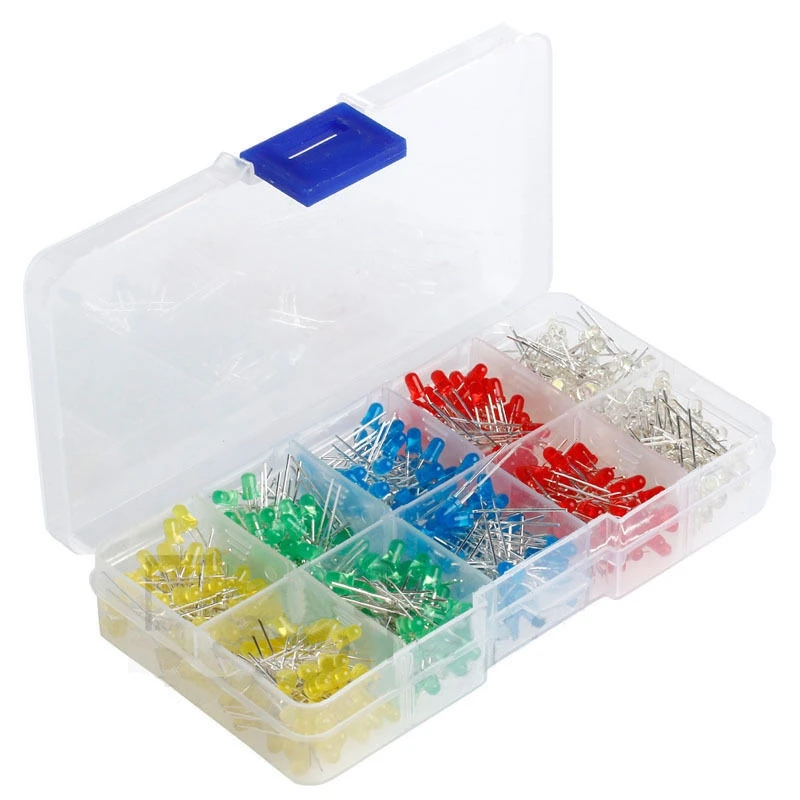 

3mm LED 500 pcs red green yellow blue white light emitting diodes