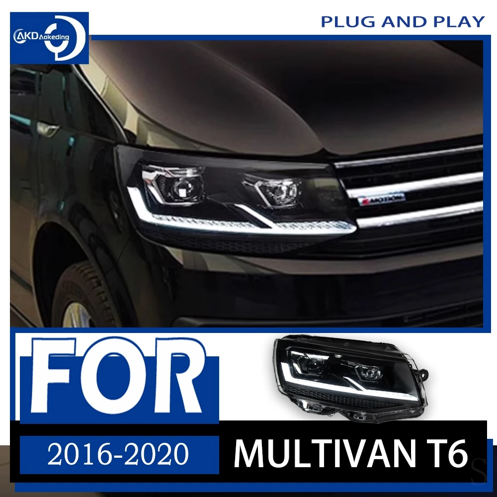 Фара AKD для VW Multivan T6 головная лампа модель 2016-2020 Стайлинг автомобильных фар с
