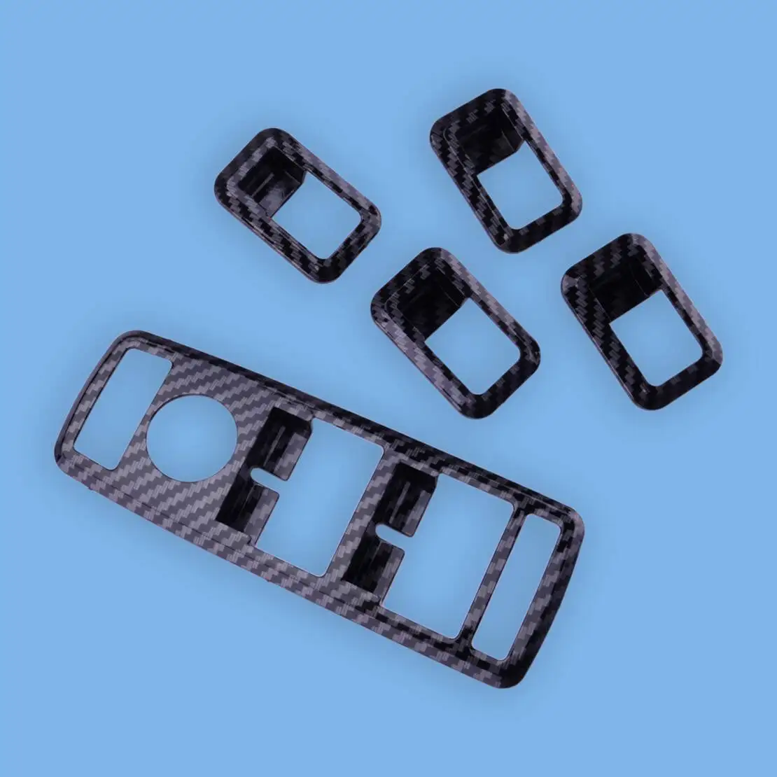 Набор накладок на панель переключателя окна из углеродного волокна подходит для