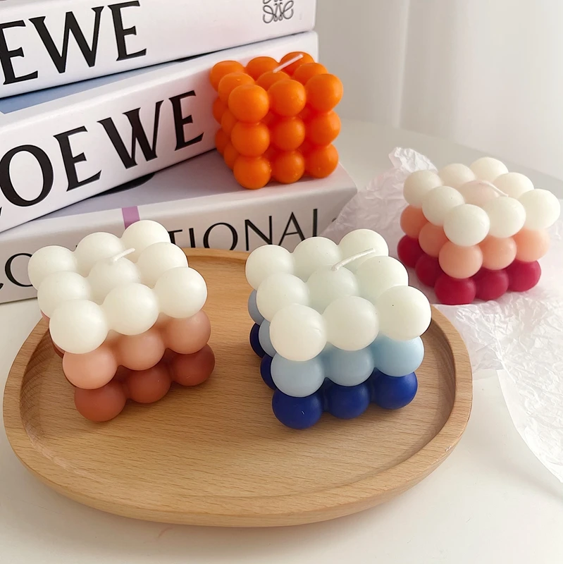 3D Rubik's cube CandleSilicone Mold DIY Resin Pigment pigment Candle Mould Aromatherapy CandleWax Moldshandmadegift HomeDecor