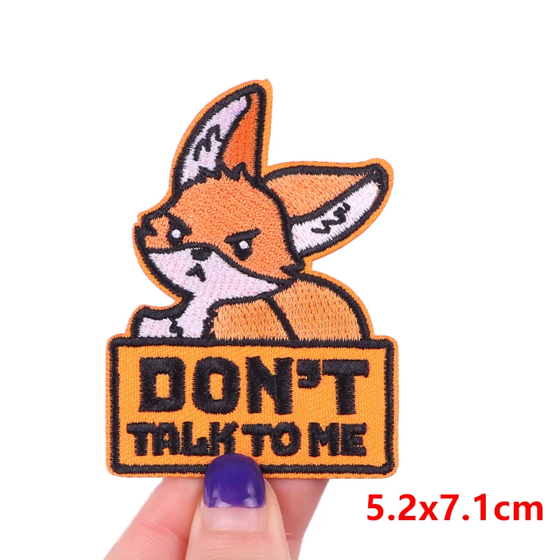 Нашивки с мультяшными животными и надписью вышитые нашивки для одежды наклейка