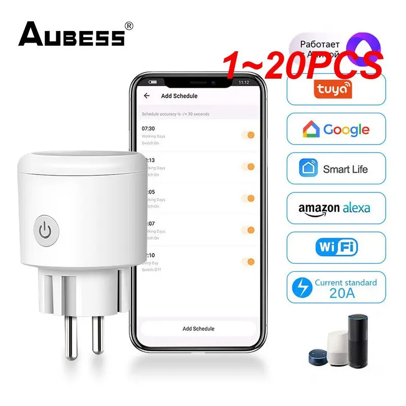 

Умная розетка с Wi-Fi, 16 А, 20 А, 1-20 шт.