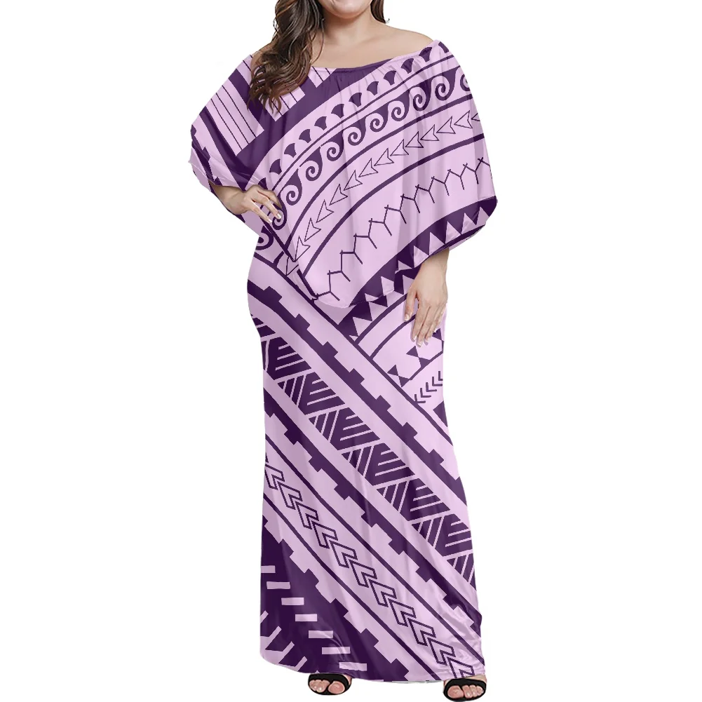 Spring Autumn Tribal Dress Low Price Full Pattern Custom 2022 New Samoan Clothes Noble Casual Long Sleeve for Women |