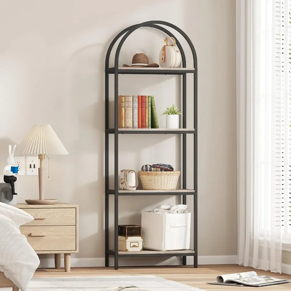 Книжная полка 4-уровневый арочный книжный шкаф открытые книжные полки высотой 71 3