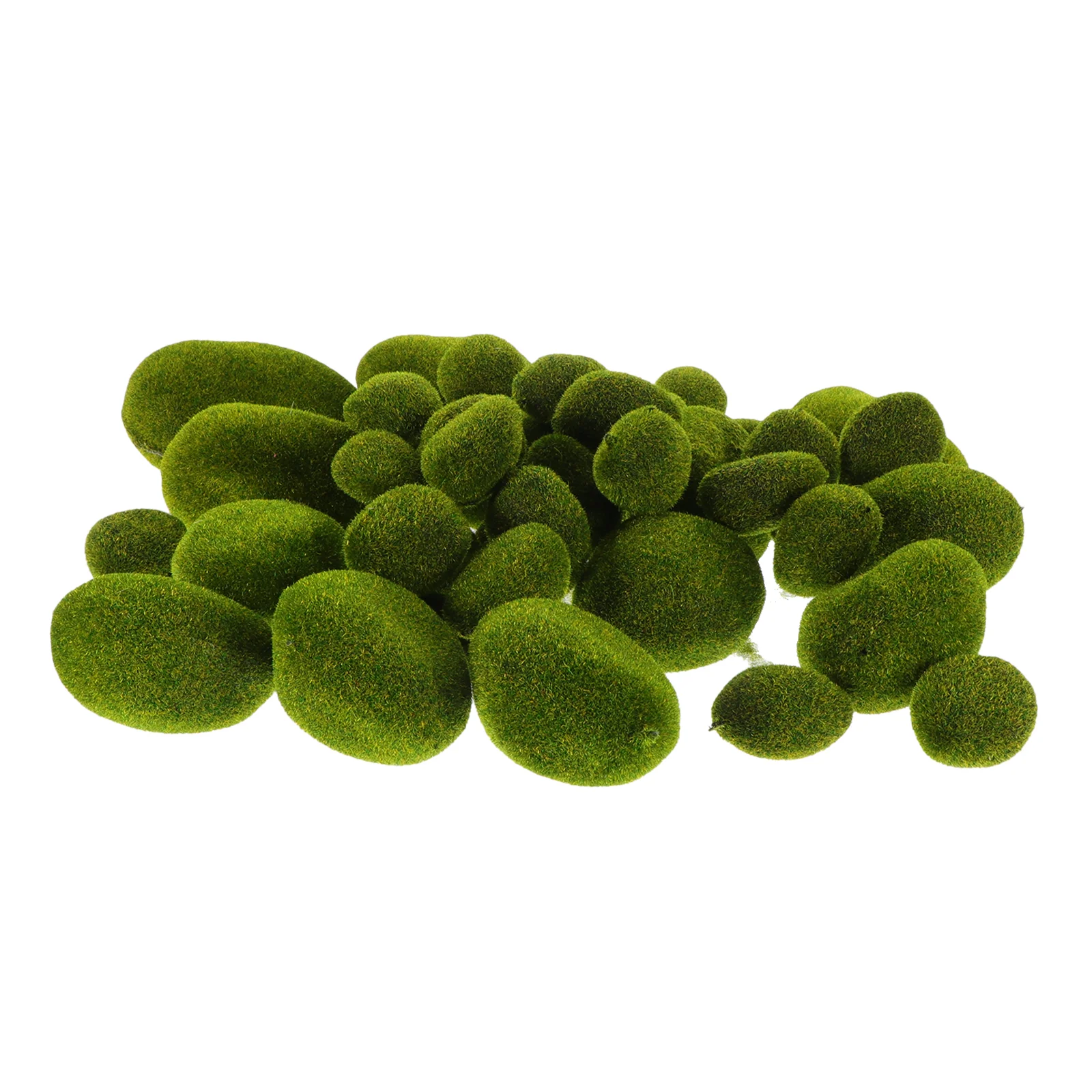 

43pcs Artificial Moss Stones Faux Moss Rocks Artificial Mossy Stones Simulated Mossy Stone for Garden Bonsai