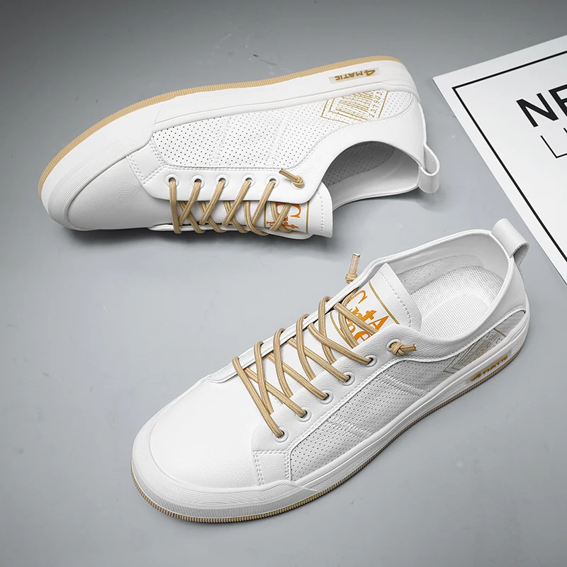 

Autumn Casual Male Shoes Good Quality Leather Shoes For Men Breathable Mens Footwear Rubber Bottom Walking Shoes Man