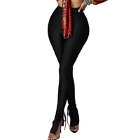 fashion sexy skinny split flared pants womens 2022 spring new casual trousers black high waist super stretch overalls sports