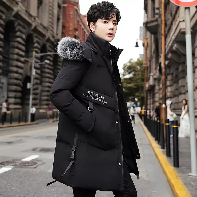 

2022New Brand Winter Warm Down Jacket Men Casual Windproof Thick Hooded Parkas Men Solid Fashion Cargo Windbreaker Coat Mens