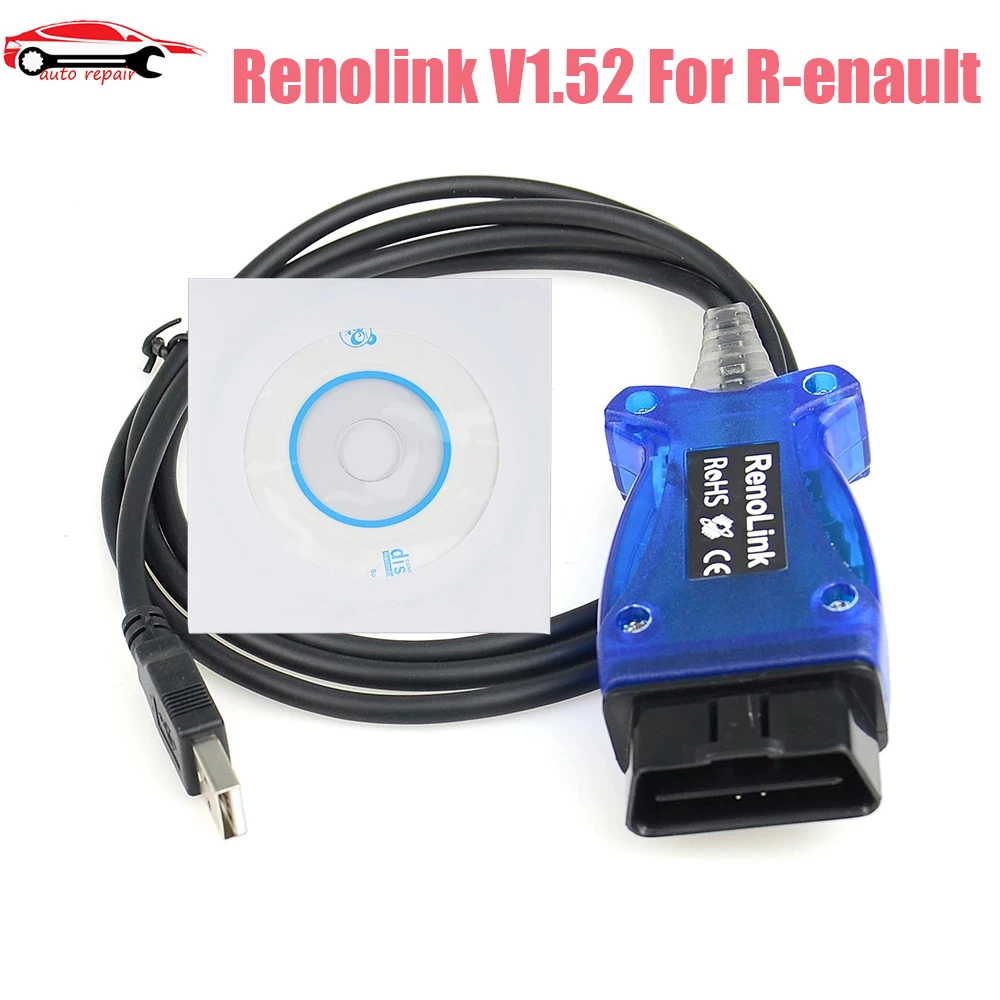 

Многофункциональный диагностический интерфейс Renolink V1.52 V1.87, для R-enrenault OBD2 ECU, подушка безопасности, ECM, UCH, программатор