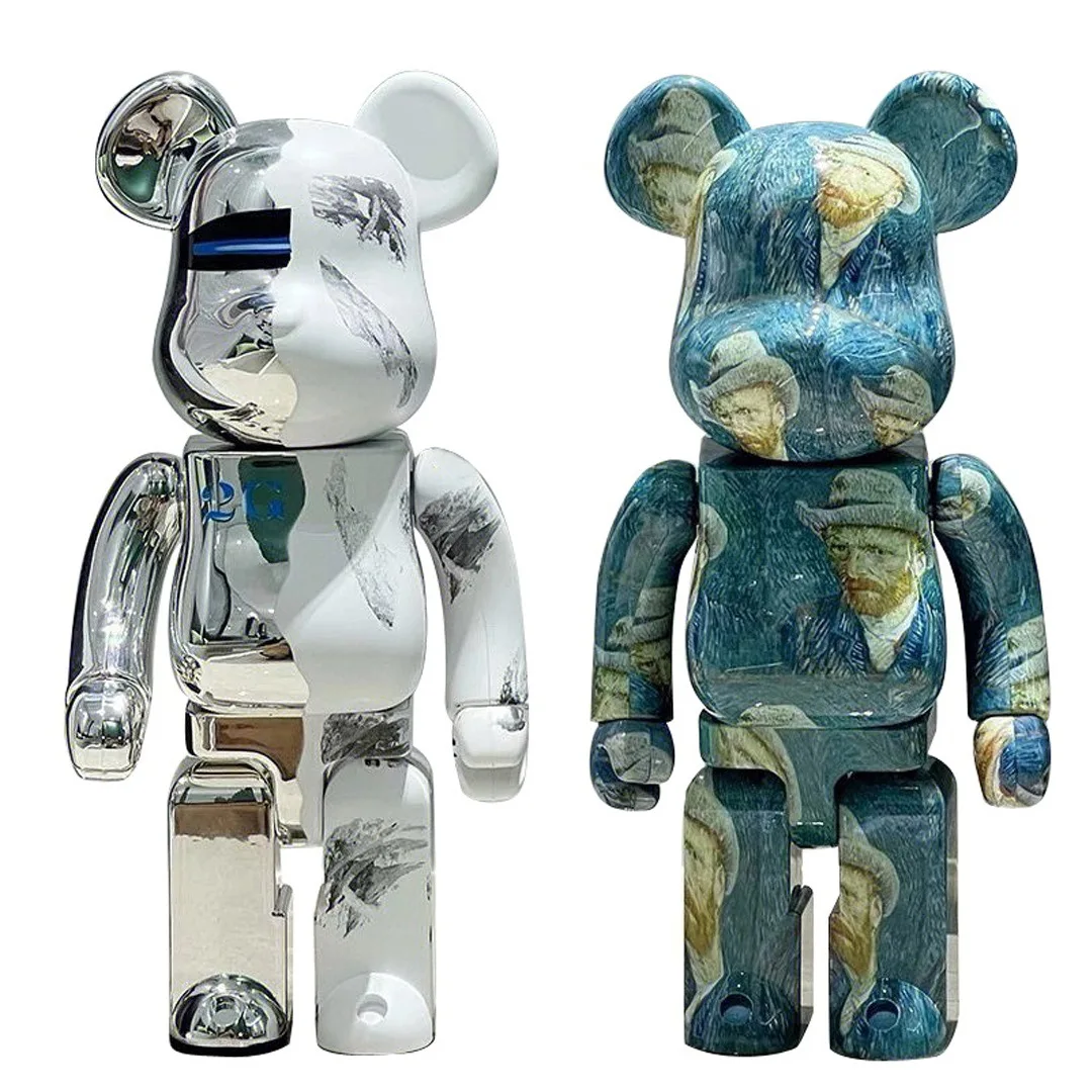 

400% 11inch Bearbrick PVC Action Figures Block Van Gogh's Starry Sky Model Figures DIY Dolls Kids Toys Children Birthday Gifts