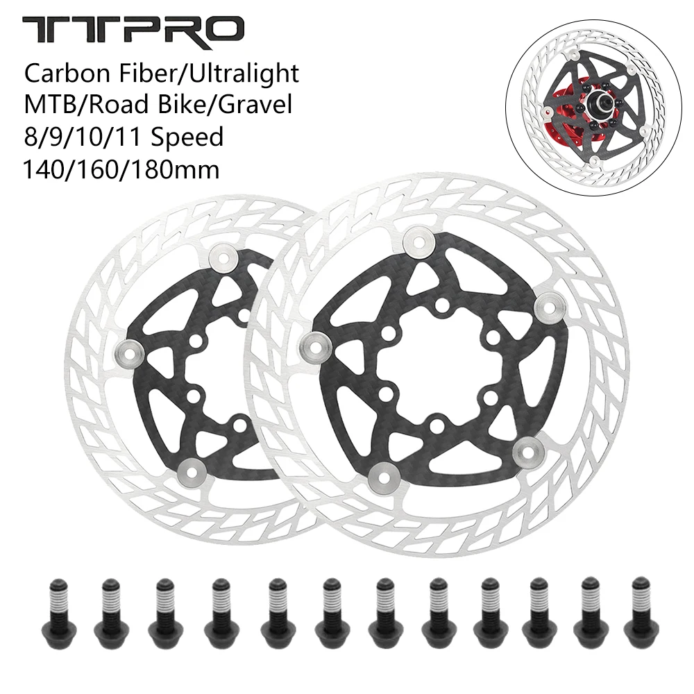 Углеродный ротор дискового тормоза TTPRO для шоссейного велосипеда MTB сверхлегкий