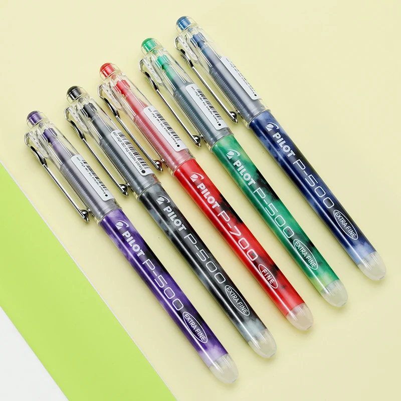 

Pilot 5 Colors Assorted Pen Set P-500 Precise Gel Ink Rolling Ball Pens 0.5 mm Extra Fine Point Red Black Blue Green Purple