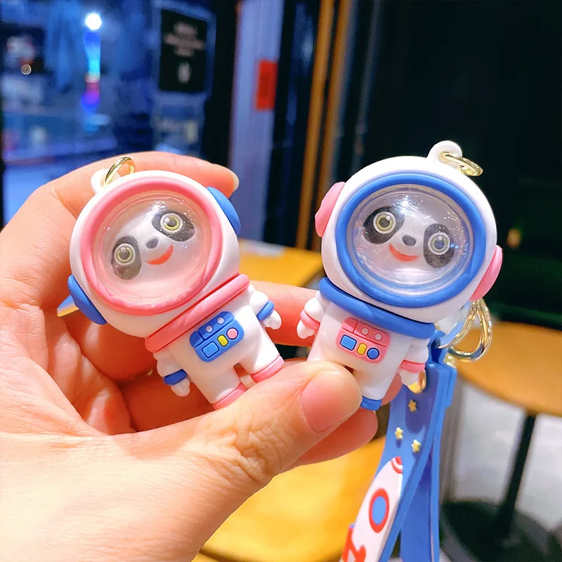 

Mini Astronaut Red Panda Keychain 3D Space Astronaut Model Trend Jewelry Ornaments Pendant To Send Boyfriend Surprise Gift