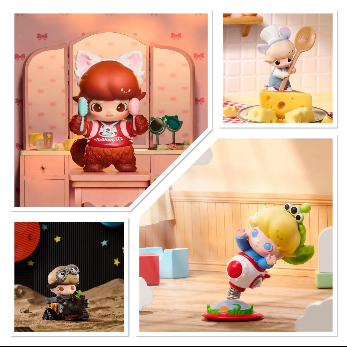 Фото POP MART DIMOO WORLD PIXAR Series: Коллекционные фигурки-сюрпризы в закрытых коробках, настольные украшения, аниме-фигурки №1