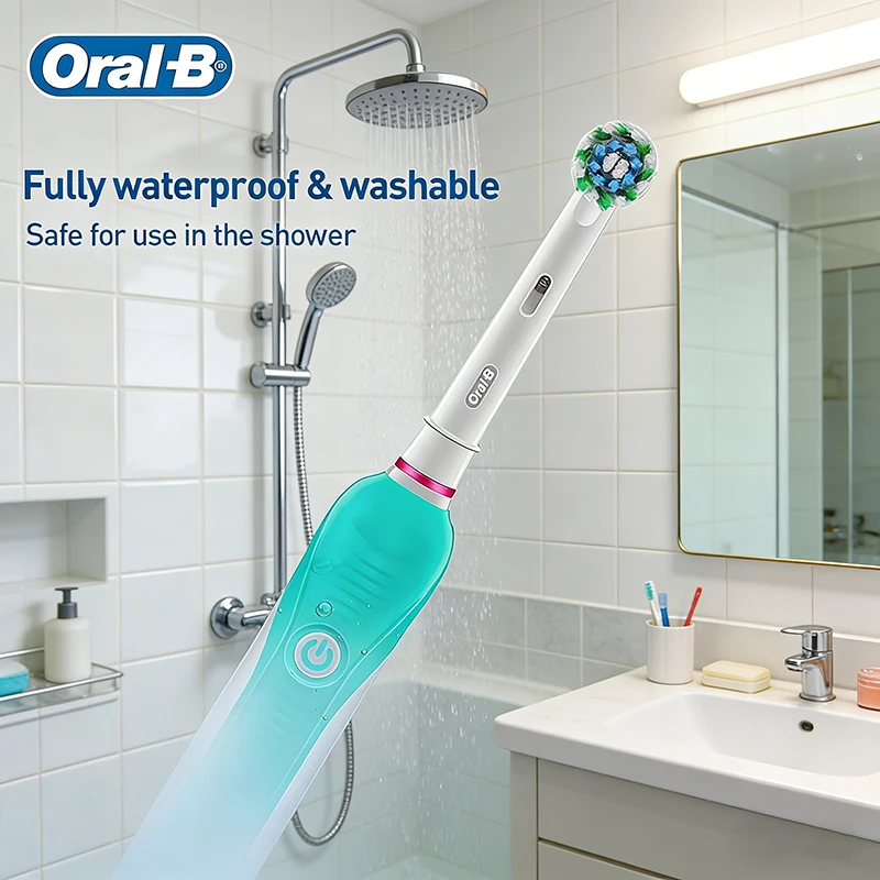 Электрическая зубная щетка Oral-B D16 для взрослых с портативным 2-минутным таймером, перезаряжаемая, с вращающимися мягкими щетинками для ухода за полостью рта (art.: 3920d8efa8b1b) - 3920d8efa8b1b