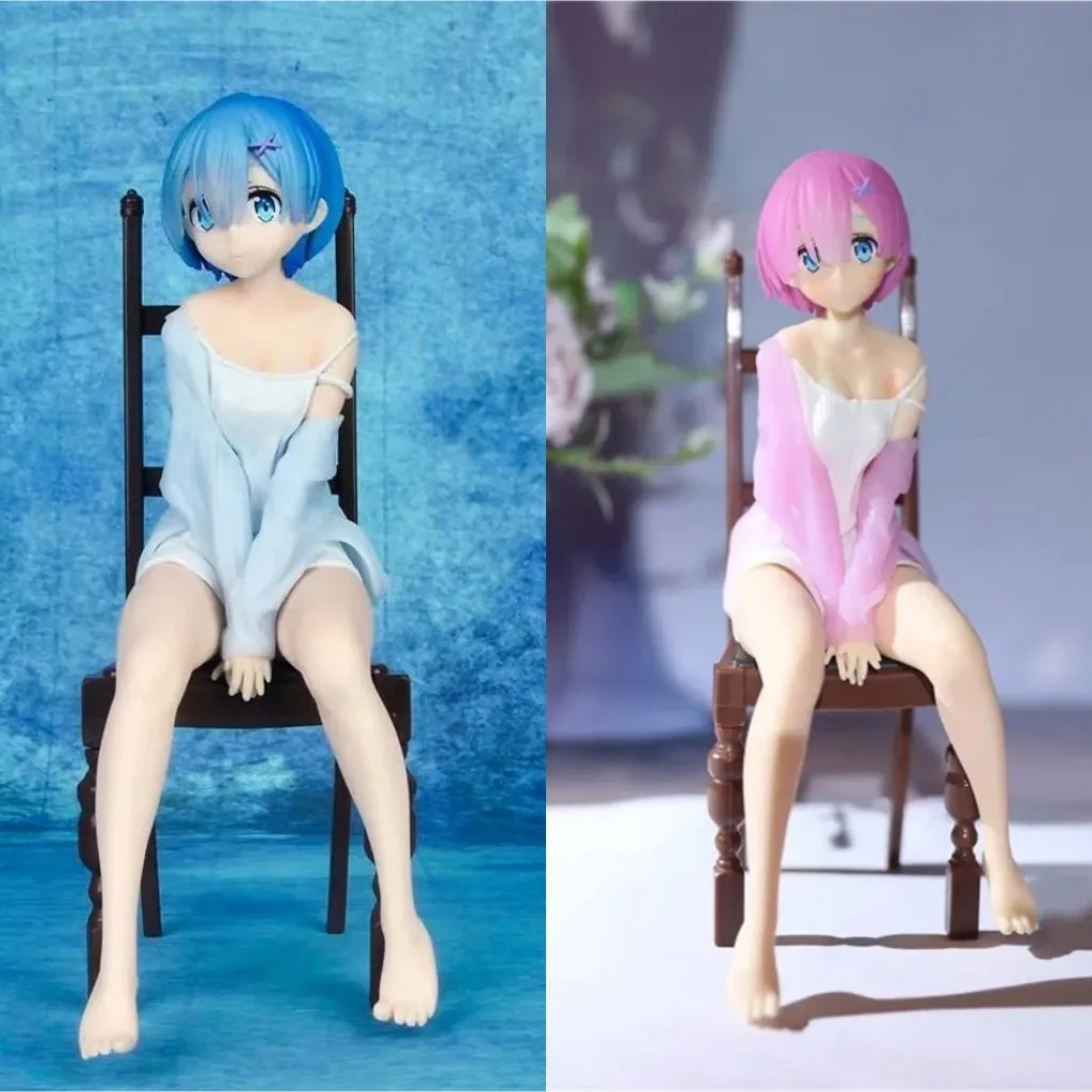 

Anime Re Life In A Different World From Zero Remu Ramu Pajamas Chair PVC Action Figure Collectible Model Doll Toy 20cm