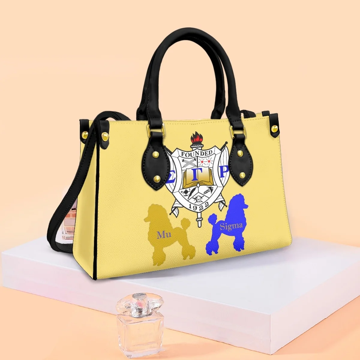 Personalized Sigma Gamma Rho Shoulder Bag Women Messenger Poodle Pattern Ladies Fashion Handbags Large Capacity Party Clutch